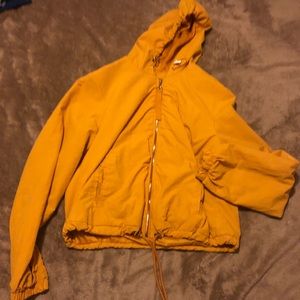 Hot yellow zip up sweater